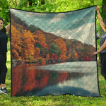 Autumn Lake Print Quilt