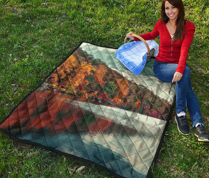 Autumn Lake Print Quilt