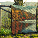 Autumn Lake Print Quilt