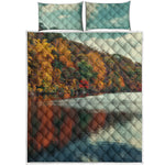 Autumn Lake Print Quilt Bed Set