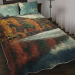 Autumn Lake Print Quilt Bed Set