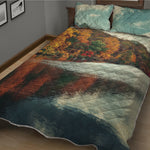 Autumn Lake Print Quilt Bed Set