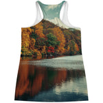 Autumn Lake Print Women's Racerback Tank Top