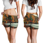 Autumn Lake Print Women's Shorts