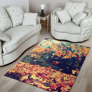 Autumn Leaves Print Area Rug