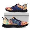 Autumn Leaves Print Black Sneakers