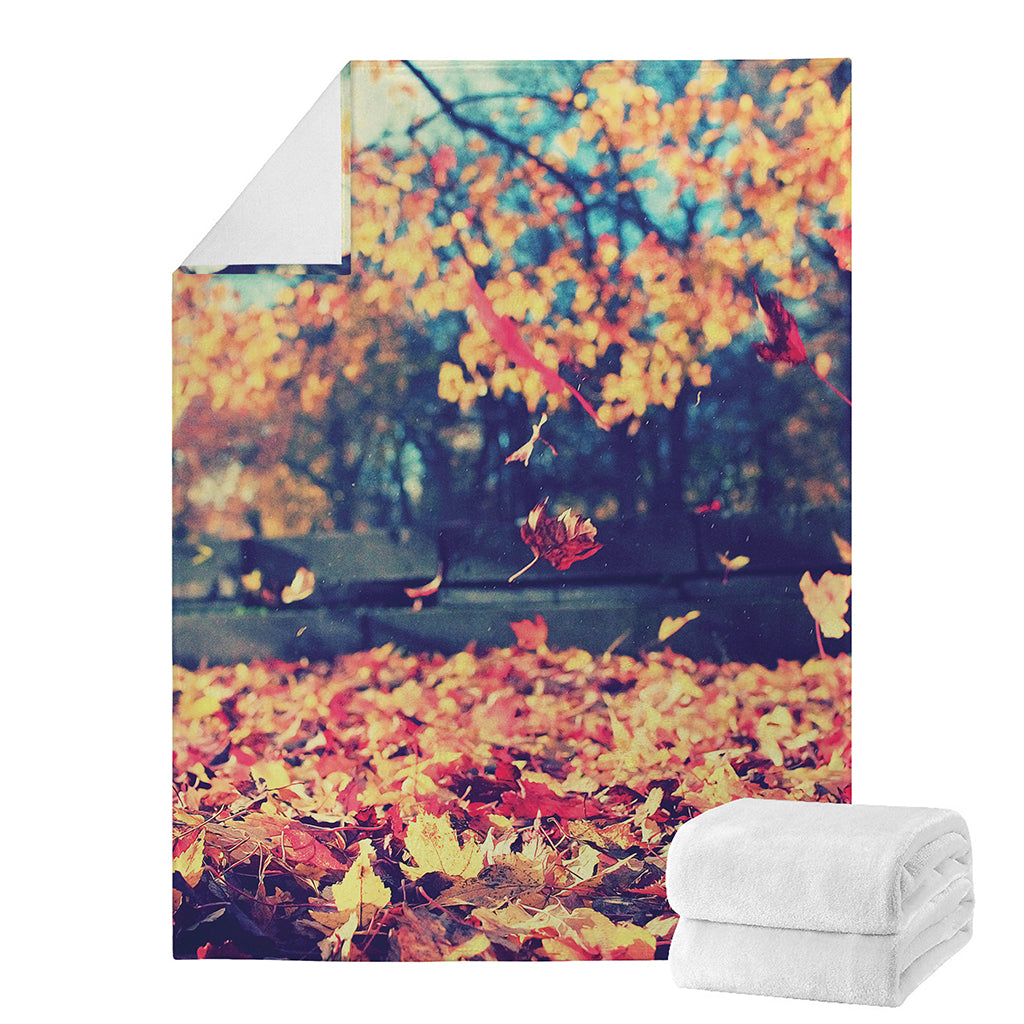 Autumn Leaves Print Blanket