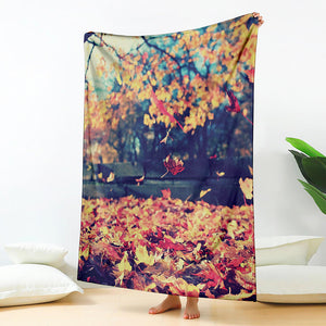 Autumn Leaves Print Blanket