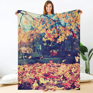 Autumn Leaves Print Blanket