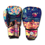 Autumn Leaves Print Boxing Gloves