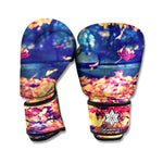 Autumn Leaves Print Boxing Gloves