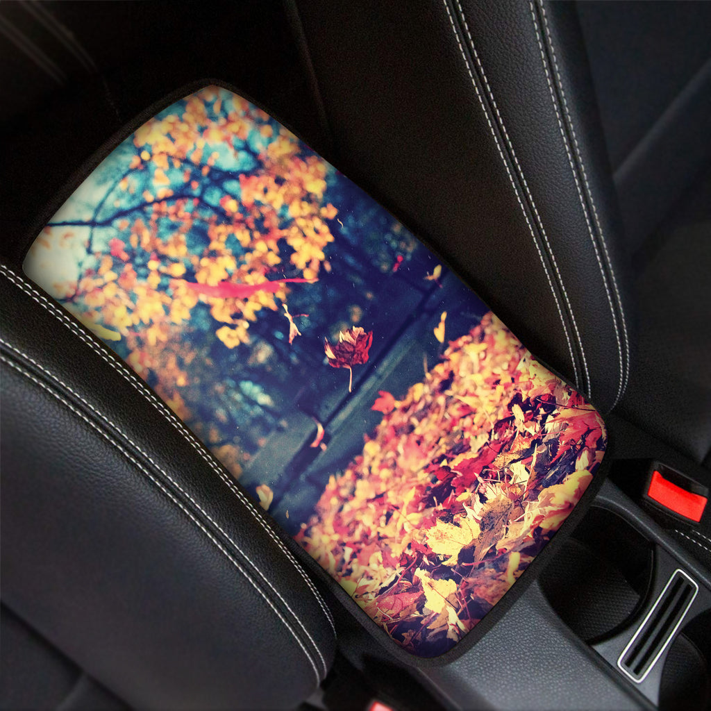 Autumn Leaves Print Car Center Console Cover