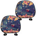 Autumn Leaves Print Car Headrest Covers