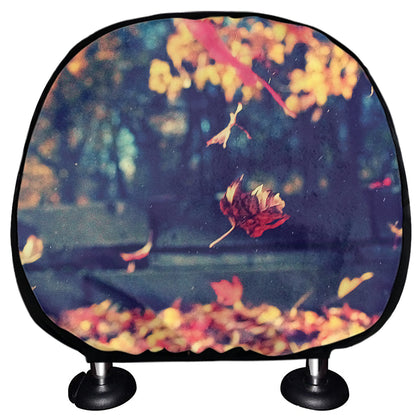 Autumn Leaves Print Car Headrest Covers