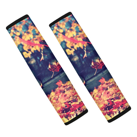 Autumn Leaves Print Car Seat Belt Covers