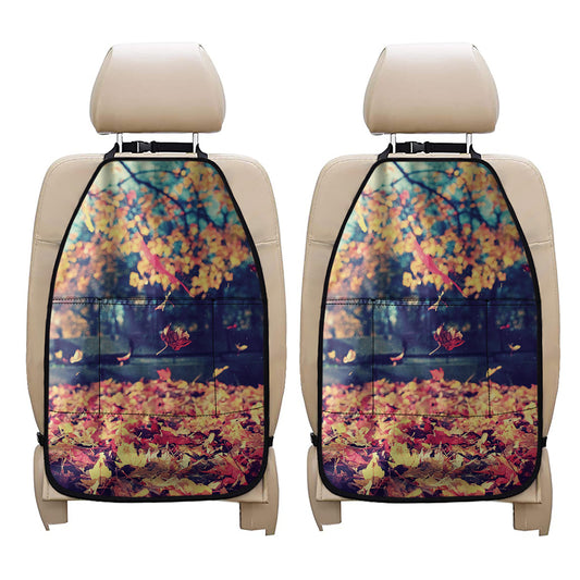 Autumn Leaves Print Car Seat Organizers
