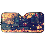 Autumn Leaves Print Car Sun Shade