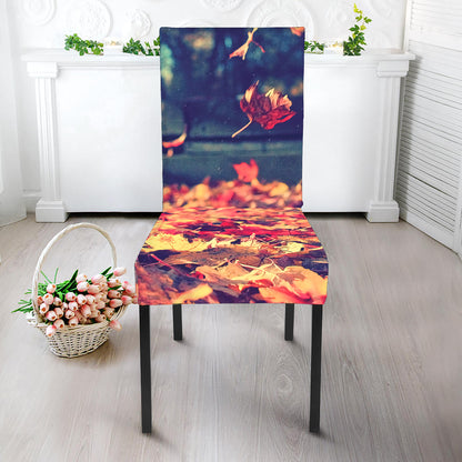 Autumn Leaves Print Dining Chair Slipcover