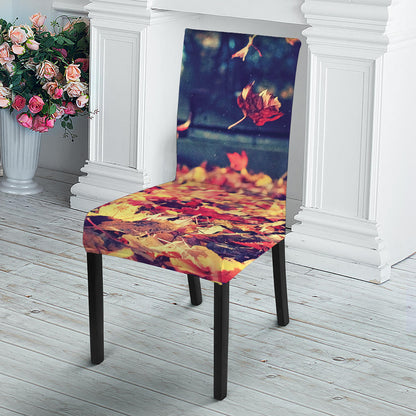 Autumn Leaves Print Dining Chair Slipcover
