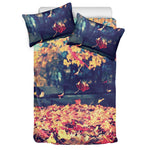 Autumn Leaves Print Duvet Cover Bedding Set