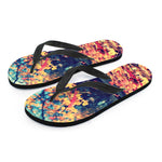 Autumn Leaves Print Flip Flops