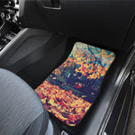 Autumn Leaves Print Front and Back Car Floor Mats