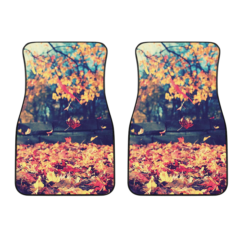 Autumn Leaves Print Front Car Floor Mats