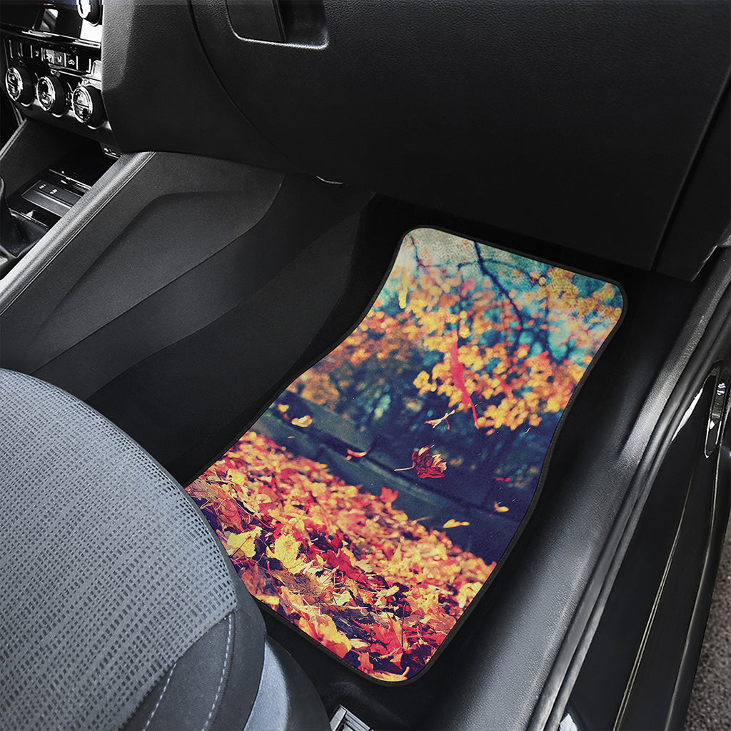 Autumn Leaves Print Front Car Floor Mats