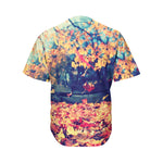 Autumn Leaves Print Men's Baseball Jersey