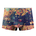 Autumn Leaves Print Men's Boxer Briefs