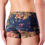 Autumn Leaves Print Men's Boxer Briefs