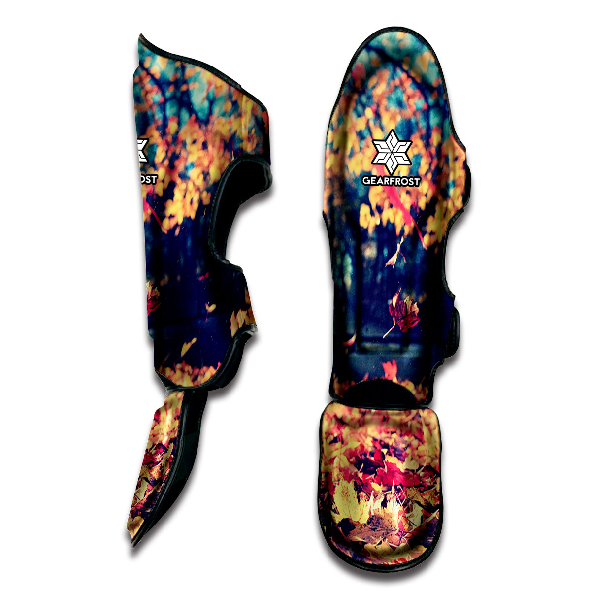 Autumn Leaves Print Muay Thai Shin Guard