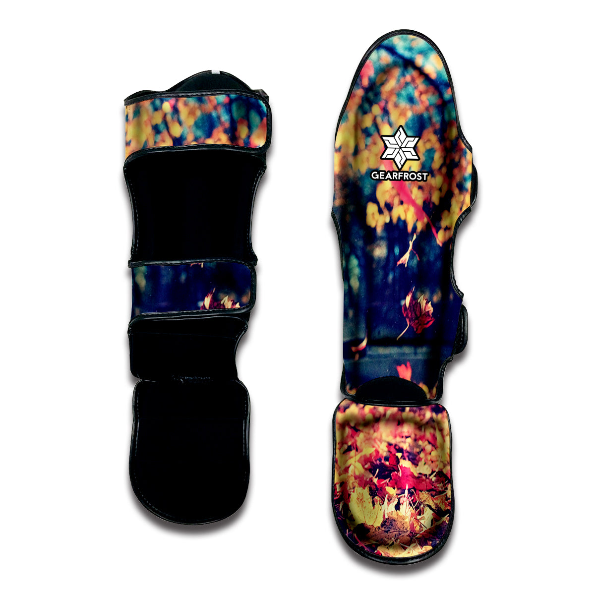 Autumn Leaves Print Muay Thai Shin Guard