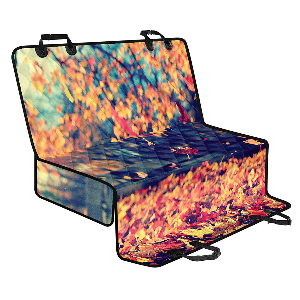 Autumn Leaves Print Pet Car Back Seat Cover