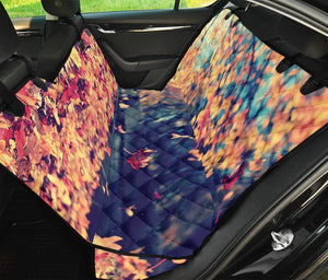 Autumn Leaves Print Pet Car Back Seat Cover