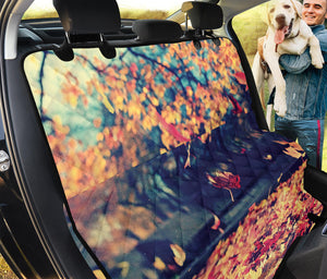 Autumn Leaves Print Pet Car Back Seat Cover