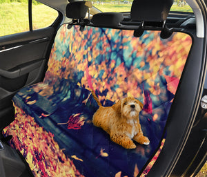 Autumn Leaves Print Pet Car Back Seat Cover