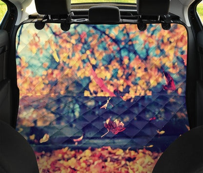 Autumn Leaves Print Pet Car Back Seat Cover
