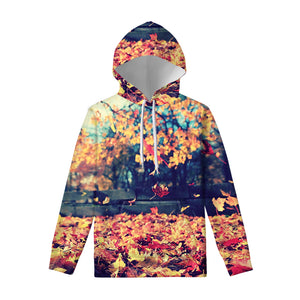 Autumn Leaves Print Pullover Hoodie