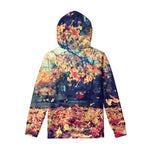 Autumn Leaves Print Pullover Hoodie