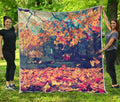 Autumn Leaves Print Quilt