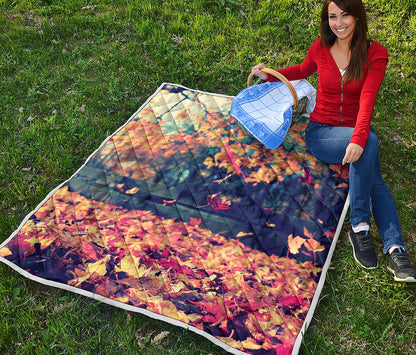 Autumn Leaves Print Quilt