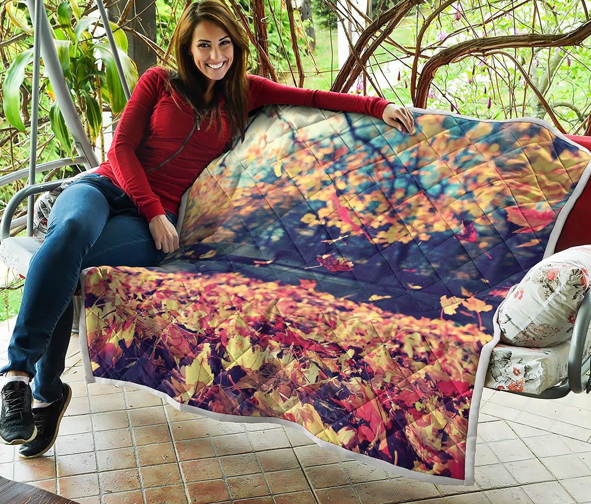 Autumn Leaves Print Quilt