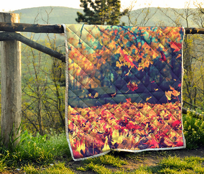Autumn Leaves Print Quilt