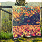 Autumn Leaves Print Quilt