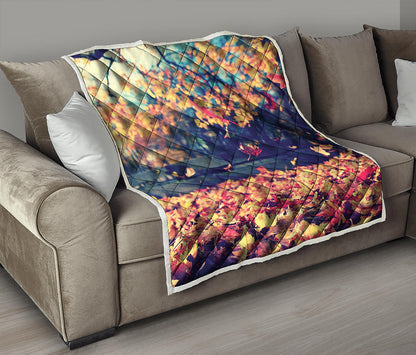 Autumn Leaves Print Quilt