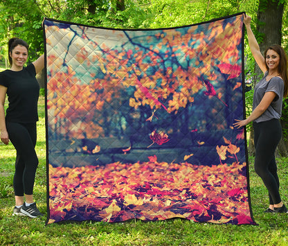 Autumn Leaves Print Quilt