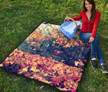 Autumn Leaves Print Quilt