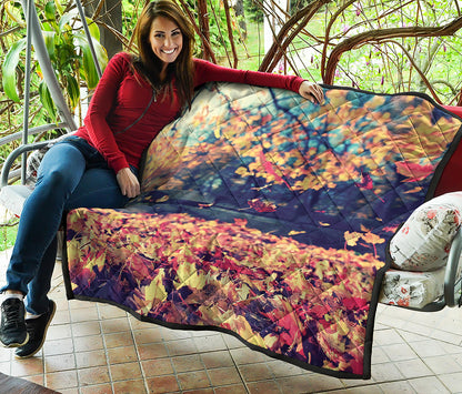 Autumn Leaves Print Quilt