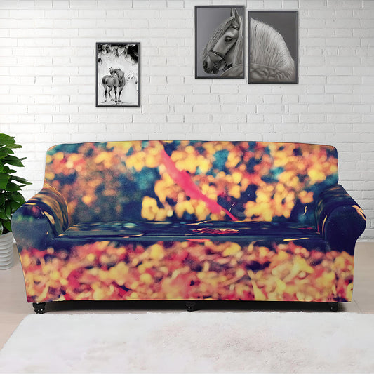 Autumn Leaves Print Sofa Cover
